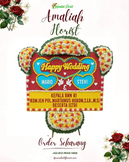 Papan Bunga Pernikahan Munca